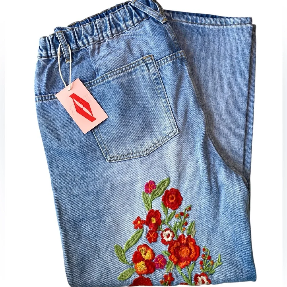 Bar by Alexa Rae Wildflower Floral Embroidered Jeans NWT - Picture 1 of 16